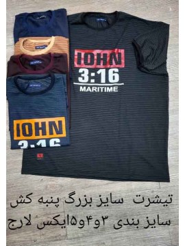 تیشرت لاکرا پنبه سایز بزرگ مردانه